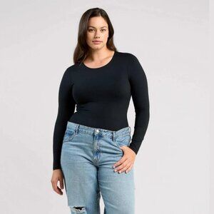 Nuuds long sleeve ribbed crew neck bodysuit size L